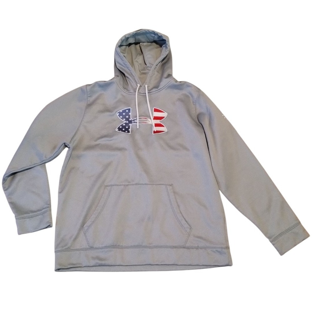 Under Armour Freedom Storm Hoodie Sweatshirt Mens XL Fleece Loose Pullover Comfy